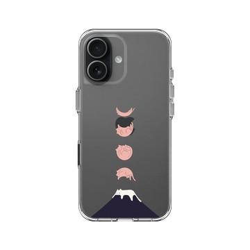 iPhone 17 Clear Case（相機按鈕） 透明 - ilovedoodle (Lim Heng Swee) - Cat Landscape - 月光倒影