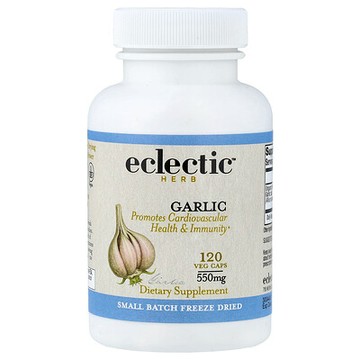 Eclectic Herb, 凍乾，大蒜，550 毫克，120 粒素食膠囊