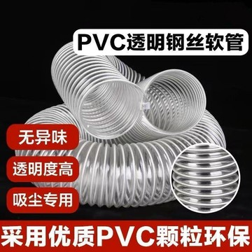 ✨臺灣出貨✨【一米包郵】PVC鋼絲軟管風管波紋管排風管吸塵管加厚鋼絲可伸縮AWD