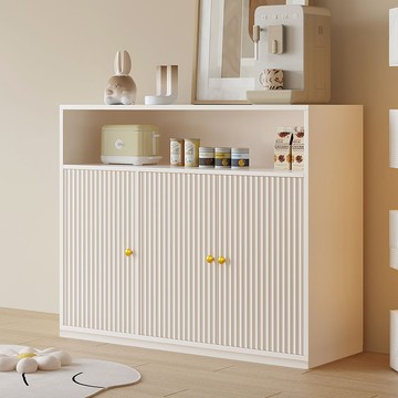 【含稅/免運】 客廳實木餐邊柜現代簡約靠墻一體置物茶水柜家用廚房邊柜收納儲物