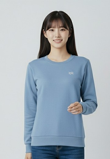 墨金極燃暖絨圓領輕旅衣(冰川藍 中性S-3XL)