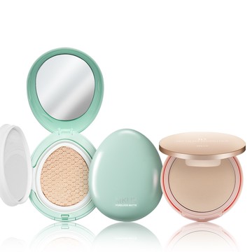 MKUP 美咖【新品上市】零毛孔柔霧控油氣墊粉餅【SPF25 PA++】+B5光透濾鏡蜜粉餅