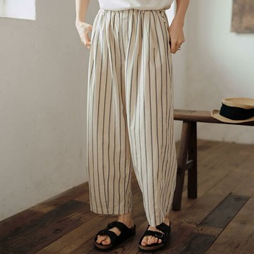 休閒條紋褲242402