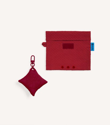 格紋辣椒紅前口袋 Pocket & Pillow - Checkered Paprika