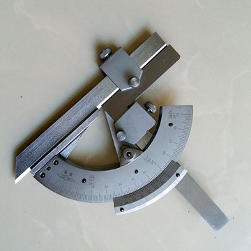 直銷0-320 360 萬能量角器角度尺 不銹鋼測量遊標萬能角度尺{鑫弘-工葉電器}可開發票