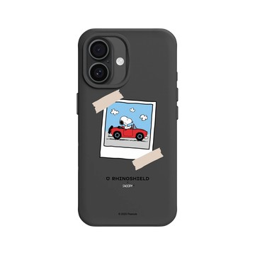 iPhone 16 SolidX 黑 - 史努比 Snoopy - 拍立得-一起去兜風