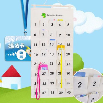 幼兒園接送卡收納袋掛袋墻掛水電卡身份證銀行卡收納展示袋儲物袋