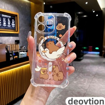 卡皮巴拉抗摔磁吸 iPhone16ProMax 四角保護殼 蘋果i15 14 13 12 11Pro 手機殼
