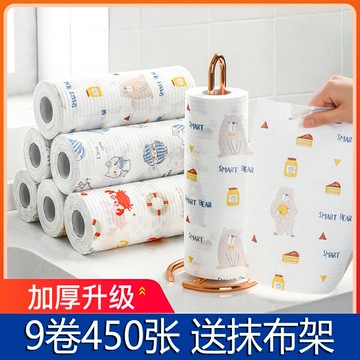 加厚懶人抹布干濕兩用廚房可水洗吸水不沾油家用一次性洗碗布紙巾