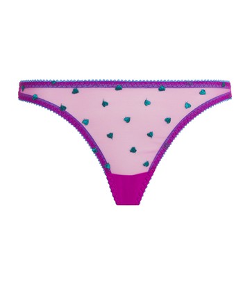 Dora Larsen Embroidered Heart Mabel Thong