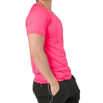 MI MI LEO 台灣製 機能防曬2件組 防曬外套M + 路跑螢光T恤XL  XL  螢光桃