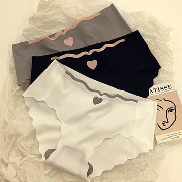 5條無痕冰絲內褲少女士學生韓版中低腰清涼抗菌透氣冰絲三角褲