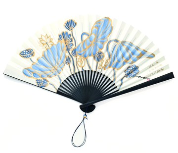 青蓮院隔扇畫扇子 藍色幻想