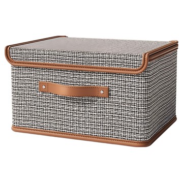 Mini嚴選 小香風連體掀蓋收納箱 CN0465-L 大  1個  灰色