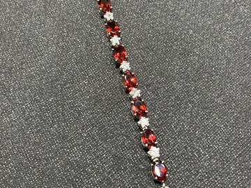 星耀 在台現貨 天然 石榴石 手鍊 印度製 925純銀