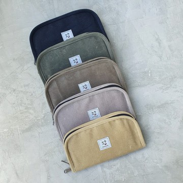 21x12工裝風雙開拉鏈多夾層錢包 長夾 油蠟包 斜背包 防水帆布