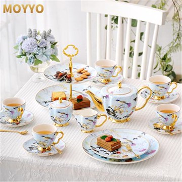 粉墨金雀骨瓷長方形托盤