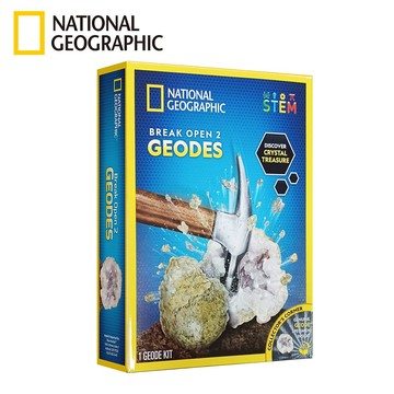 【National Geographic】 國家地理 發現水晶寶藏(敲開原石發現水晶)-2入原石