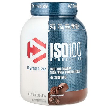 Dymatize, ISO100® Hydrolyzed，全分離乳清蛋白，美味巧克力，3 磅（1.37 千克）
