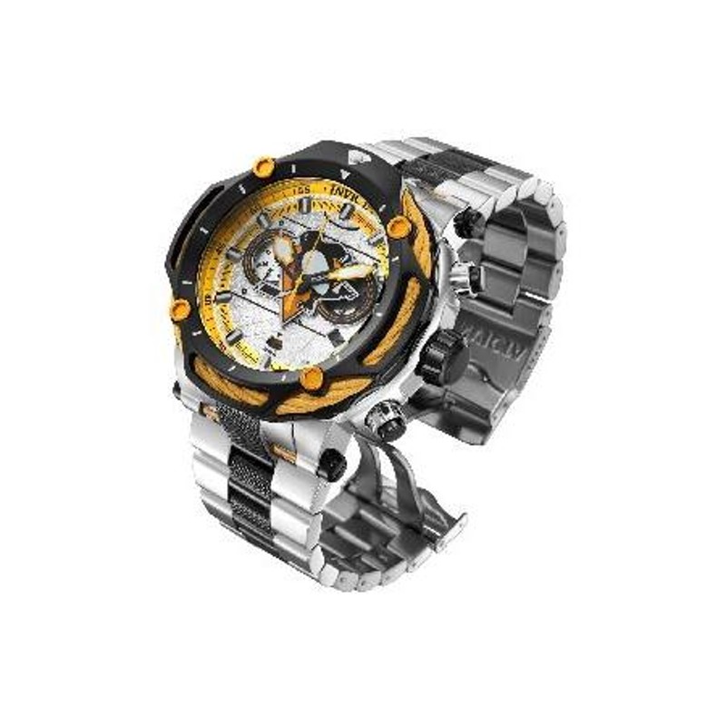 Invicta NHL Bolt 60Mm Quartz Chronograph Bracelet Watch Pittsburgh