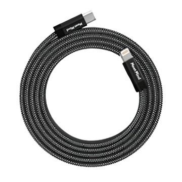 Meet Mind X Magtame 聯名款 Model-O 磁性快收納充電傳輸線 LCP耐燃高溫材料 48支尼龍編織線 可承受高達30公斤拉力  1m  黑色  1條