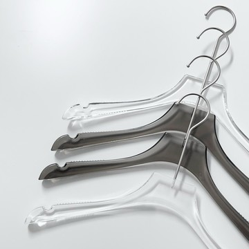 現貨在台|水晶壓克力平頭實心衣架 肩寬1.6公分 掛鉤15公分 底長39公分 精品 質感衣架 居家用品