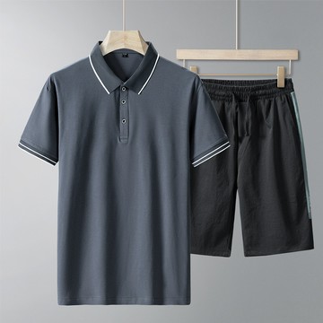 【夏季爆款】夏季短袖短褲套裝男士薄款休閒運動套裝搭配男裝