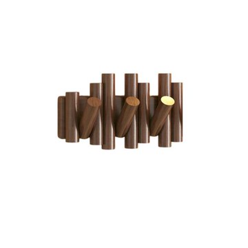 【LEZUN 樂尊】入戶門玄關衣服鑰匙3掛鉤實木掛衣鉤