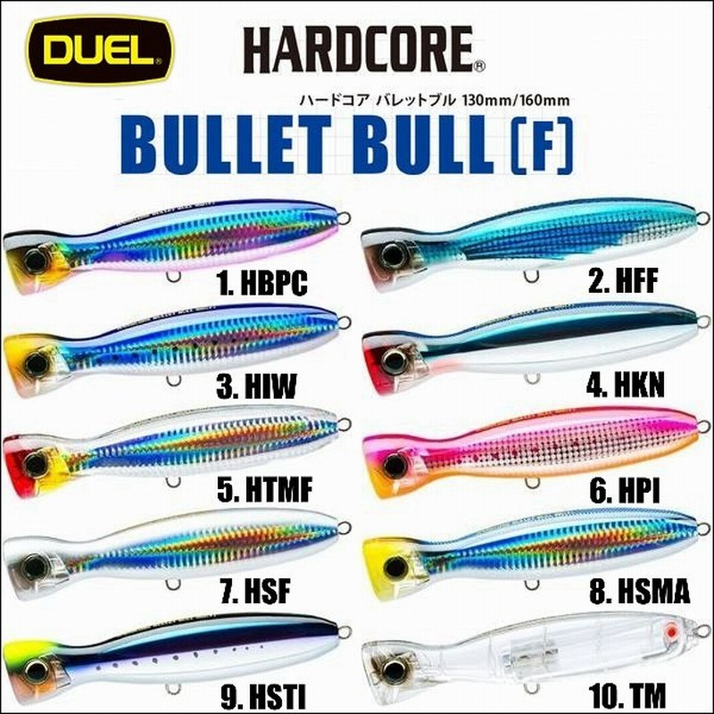 Duel ハードコア バレットブル F130 50g シーバス ヒラマサ 青物 大物 海外向き ポッパー ソルトルアー ミノー F15 デュエル ヨーヅリ 通販 Lineポイント最大0 5 Get Lineショッピング