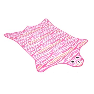 Life+ 動物叢林造型野餐墊 遊戲墊 600D 防水牛津布 PVC材質  加大款 粉色 虎紋  145 x 188cm