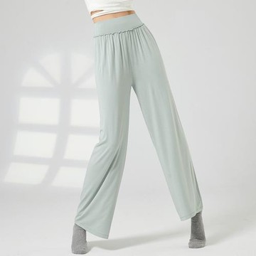 現代舞古典民族舞蹈練功服褲子跳舞莫代爾高腰顯瘦闊腿褲春夏新款