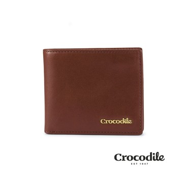 Crocodile鱷魚皮件 真皮短夾 男皮夾 錢包推薦 8卡零錢袋 Naturale 5-0103-11004