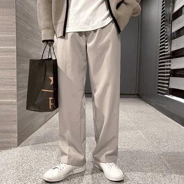 【Metanoia】🇰🇷韓製 寬鬆休閒鬆緊帶西裝落地褲  | 順利約3-7天內出貨