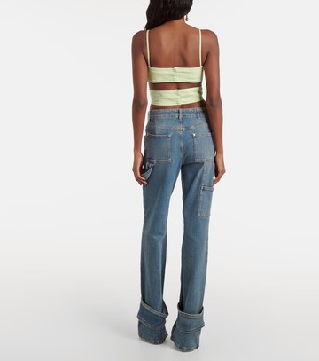 Blumarine Bow-detail denim top