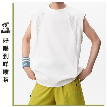 男生背心 無袖上衣 休閒坎肩 透氣 白色 美式復古 日常穿搭 休閒百搭 日常實穿 舒適好搭 男生日常穿搭