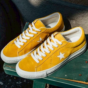 CONVERSE ONE STAR 95 OX 黃 翻毛皮 復古 低筒 滑板鞋 休閒鞋 男 女鞋 A14713C