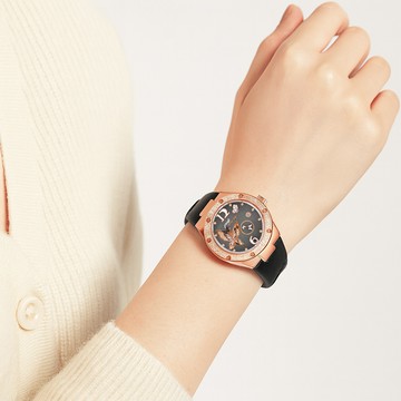 【NSQUARE】蝴蝶系列 施華洛世奇水鑽 鑲鑽錶 女款 氣質 機械錶 L0519-NP01.5