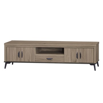 Boden-路菲7尺工業風四門單抽電視櫃/長櫃/視聽櫃-210x40x45cm