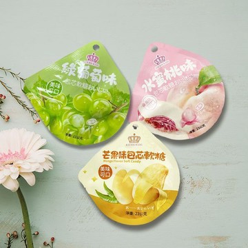 日日旺 芒果味／綠葡萄味／水蜜桃味 包芯軟糖 剝皮軟糖 23g 軟糖 糖果 零食 水果軟糖 【好物底家】DS021183