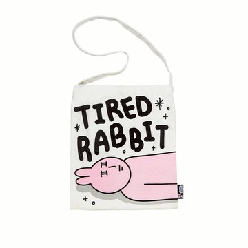 My friend rabbit｜粉紅兔子累了帆布袋