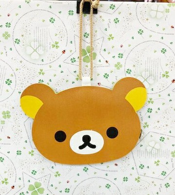 【震撼精品百貨】Rilakkuma San-X 拉拉熊懶懶熊 拉拉熊造型票夾零錢包-哥哥(附繩)#11076 震撼日式精品百貨