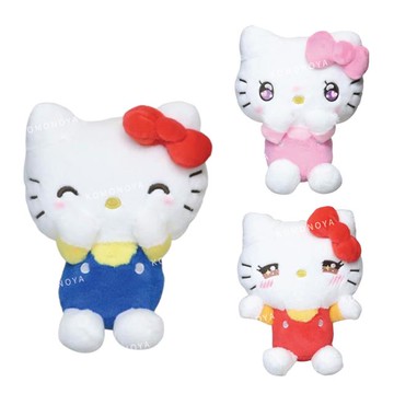 小禮堂 Sanrio 三麗鷗 Hello Kitty S號 絨毛坐姿娃娃 (百變表情款)