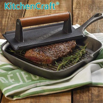 出口英國kitchen煎牛排鍋專用壓肉板家用平底不粘鍋烤肉鐵板工具