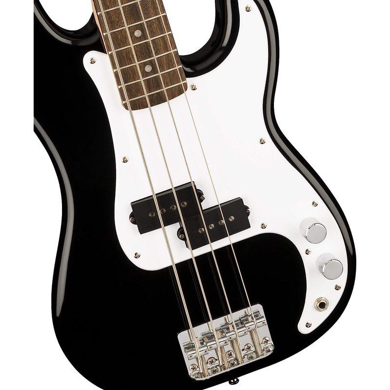 エレキベース Squier Mini P Bass Laurel Fingerboard, Black ソフトケース付き