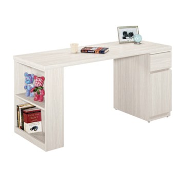 文創集 萊辛格5尺單門單抽書桌-150x56x75cm免組