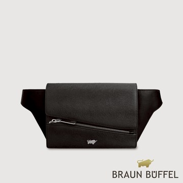 【BRAUN BUFFEL】阿格馬林 腰胸包-黑色(德國小金牛台灣總代理)/BF560-06-BK