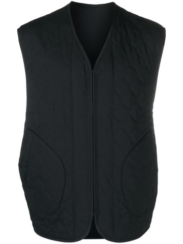 The Frankie Shop - zip-up reversible gilet - men - Polyester/Rayon/Polyester/Cotton/Spandex/Elastane - XS/S - Blue