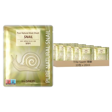 The saeM 溫和蝸牛精華面膜 20ml 金色  1片  10包