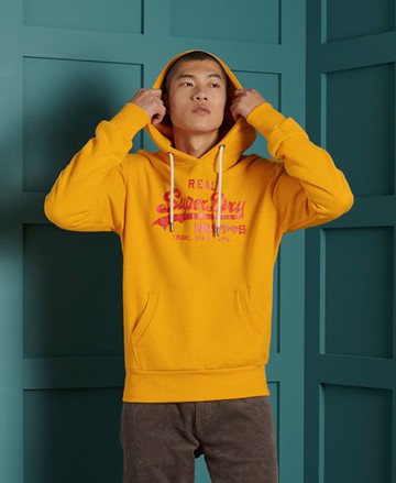 Superdry Men's Men's Vintage Logo Rising Sun Hoodie Gold / Golden Rod - Size: L