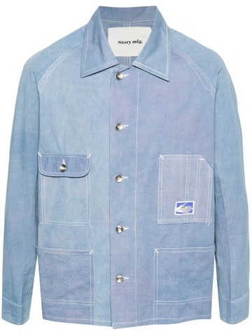 STORY mfg. - Railroad shirt jacket - unisex - Organic Cotton - M - Blue